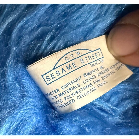 Vintage Sesame Street Cookie Monster Muppet Knickerbocker w/ Rattle Eyes - Picture 7 of 8